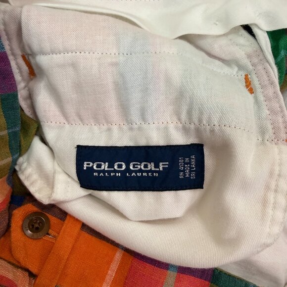 Polo Golf Ralph Lauren Men's 34 Madras Plaid 100% Linen Bermuda Shorts - Picture 3 of 15